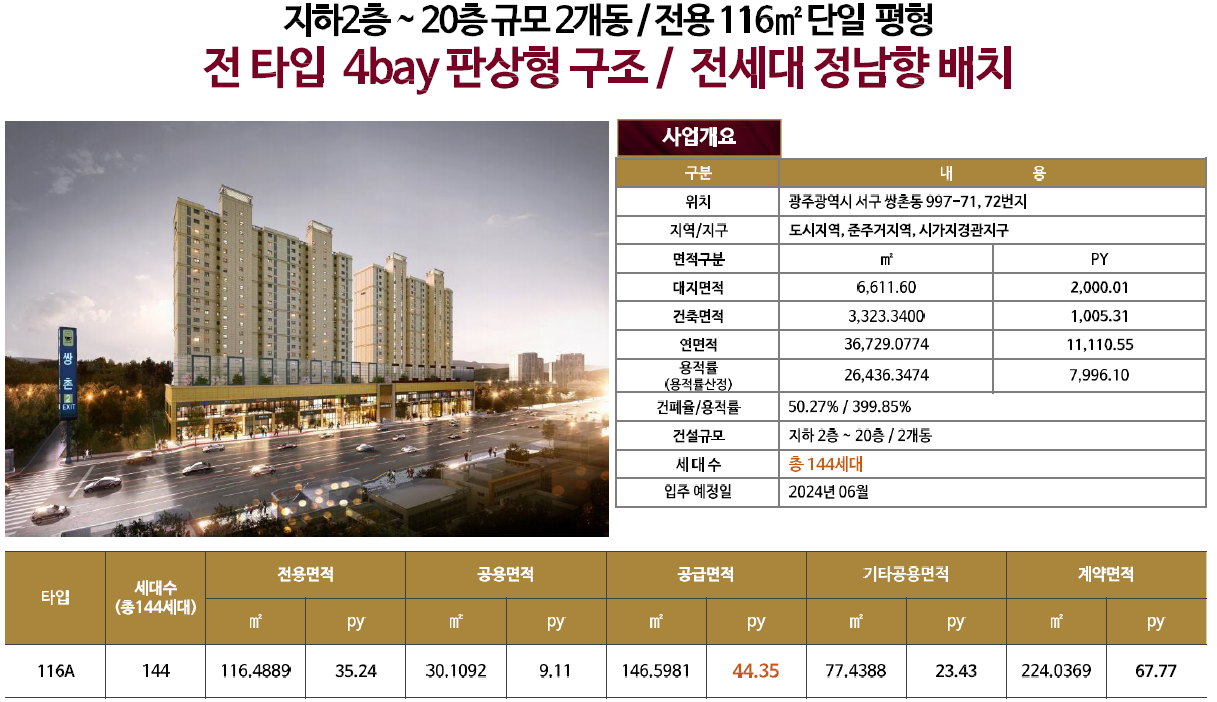 상무 센트럴 더로제 사업개요
